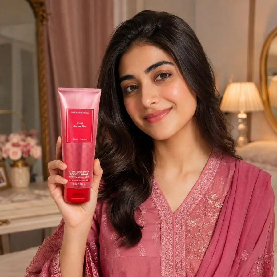 Mad About You Body Cream Red with female model