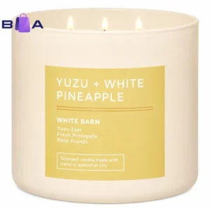 White Barn Yuzu White Pineapple 3-Wick Candle in a 14.5 oz jar