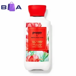 Bath & Body Works Poppy Body Lotion 236ml bottle on white background