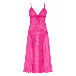 Pink Lace Nighty Set for Women