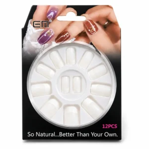 White Artificial Nails EM 12 Piece Set